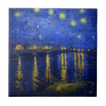 Noche estrellada sobre el Rhone de Vincent van Gog Teja