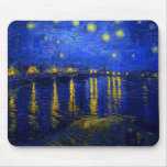 Noche estrellada sobre el Rhone Mousepad 2 Tapetes De Ratones