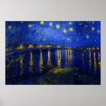 Noche estrellada sobre el Rhone Poster