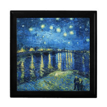 Noche estrellada sobre el Rhone Vincent van Gogh Caja De Recuerdo