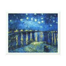 Noche estrellada sobre el Rhone Vincent van Gogh Impresión En Lienzo Estirada