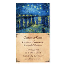 Noche estrellada sobre el Rhone Vincent van Gogh Plantilla De Tarjeta De Negocio