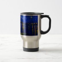 Noche estrellada sobre la taza 2 del viaje del caf