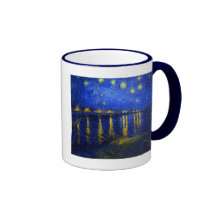 Noche estrellada sobre la taza de café de Rhone