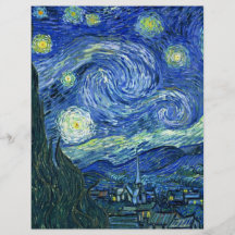 Noche estrellada tarjetas informativas