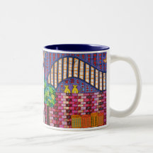 Noche sola tazas de café