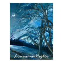 Noches de Luisiana, bella arte Postales