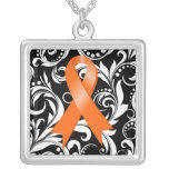 Noir floral de Deco de la cinta del cáncer del riñ Joyerías