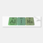 Nombre-Aline-Al-Yo-Ne-aluminio-yodo-Neón Pegatina De Parachoque