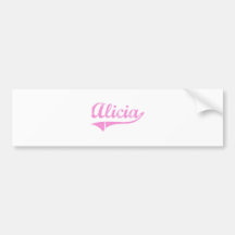 Nombre clásico del estilo de Alicia Etiqueta De Parachoque