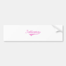 Nombre clásico del estilo de Tatiana Pegatina De Parachoque