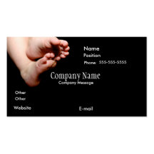 Nombre de BabiesFeetInBlack-4-zazzle, Company, Com Tarjeta Personal