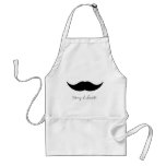 Nombre del personalizado del bigote delantales