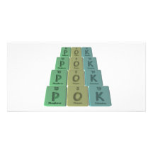 Nombre-Pok-P-o-k-fósfoRo-oxígeno-Potasio Tarjetas Fotograficas