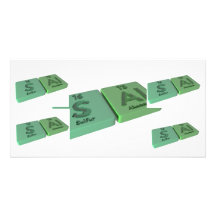 Nombre-Sal-s-Al-azufre-Aluminio Tarjeta Con Foto Personalizada