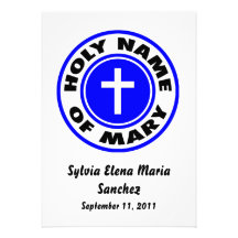 Nombre santo de Maria Invitación Personalizada
