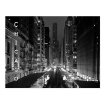 Nombre vertical de la ciudad de Chicago Postal