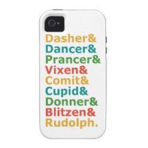 Nombres del reno iPhone 4/4S funda