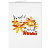 Nonni más fresco del mundo floral tarjetas