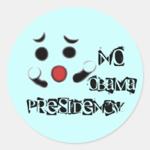 noobama, no, Obama, presidencia Etiquetas Redondas