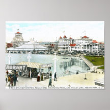 Noria, parque de Asbury, vintage de NJ Poster