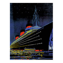 Normandie en la noche postales
