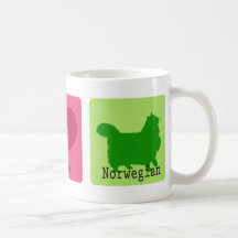 Noruego del amor de la paz tazas