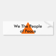 Nosotros la gente de la paz los regalos de Zazzle  Etiqueta De Parachoque