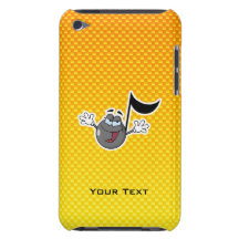 Nota amarillo-naranja de la música del dibujo anim iPod touch fundas