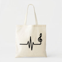 Nota de la música de la frecuencia bolsa