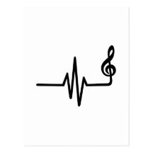 Nota de la música de la frecuencia tarjetas postales