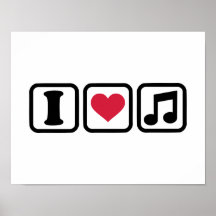 Nota de la música del corazón I Poster