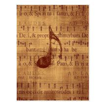 Nota musical tarjeta postal