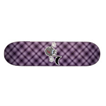 Nota púrpura de la música del dibujo animado tablas de skate
