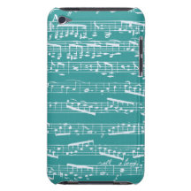 Notas azules de la música de la aguamarina Case-Mate iPod touch protector