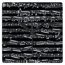 Notas blancos y negros de la música