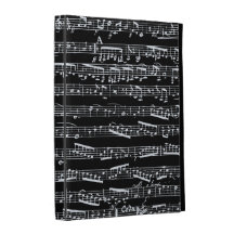 Notas blancos y negros de la música