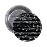 Notas blancos y negros de la música pin
