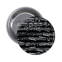 Notas blancos y negros de la música pin