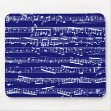 Notas de la música de los azules marinos tapetes de ratón