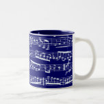 Notas de la música de los azules marinos tazas