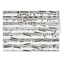 Notas musicales blancos y negros felicitaciones