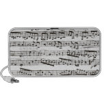 Notas musicales blancos y negros iPod altavoz