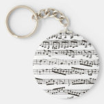 Notas musicales blancos y negros llaveros personalizados