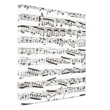 Notas musicales blancos y negros impresiones en lienzo estiradas