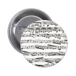 Notas musicales blancos y negros pins