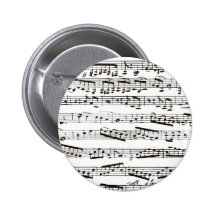 Notas musicales blancos y negros pins