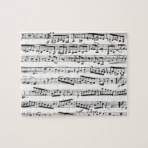 Notas musicales blancos y negros puzzle con fotos
