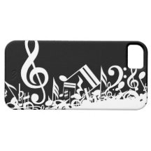 Notas musicales embarulladas iPhone 5 Case-Mate protectores