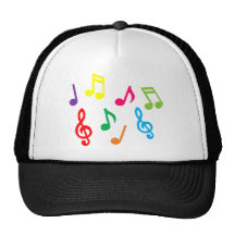 Notas musicales gorra